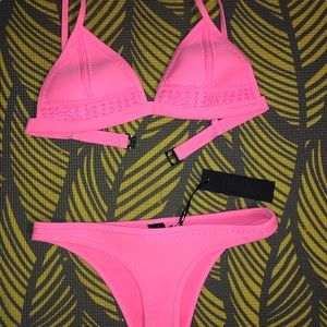 Pink Triangl bikini: small bottoms, ++small top